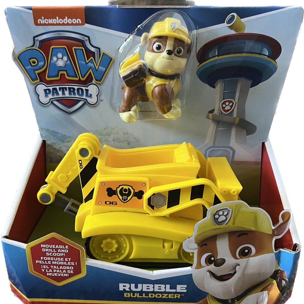 Paw Patrol Rubble Bulldozer and Figurine Brand New
